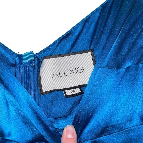 ALEXIS Cadiz Silk Dress in Capri Blue - Picture 9 of 13